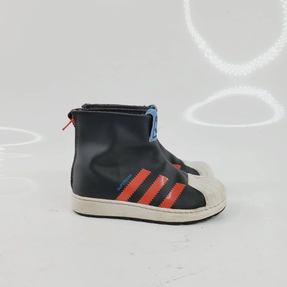 Adidas Boy's Black Superstar 360 S23967 Outdoor‎ Causal Rain Boots Size 11K